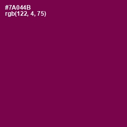 #7A044B - Pompadour Color Image