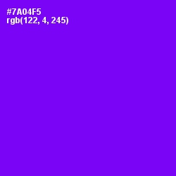 #7A04F5 - Purple Heart Color Image