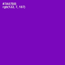 #7A07BB - Purple Color Image
