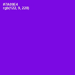 #7A09E4 - Purple Heart Color Image