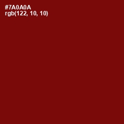 #7A0A0A - Dark Burgundy Color Image