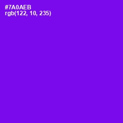 #7A0AEB - Purple Heart Color Image