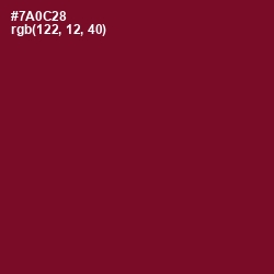 #7A0C28 - Claret Color Image