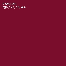 #7A0D2B - Claret Color Image