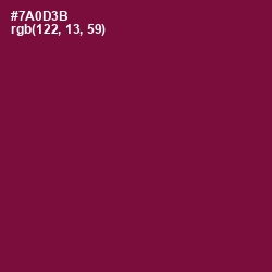 #7A0D3B - Siren Color Image