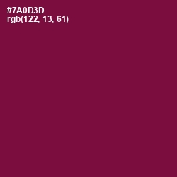 #7A0D3D - Siren Color Image