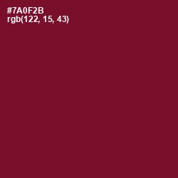 #7A0F2B - Claret Color Image