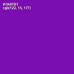 #7A0FB1 - Purple Color Image