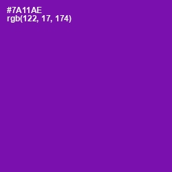 #7A11AE - Purple Color Image