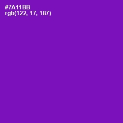 #7A11BB - Purple Color Image