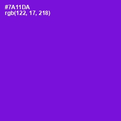 #7A11DA - Purple Heart Color Image