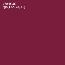 #7A1C3C - Claret Color Image