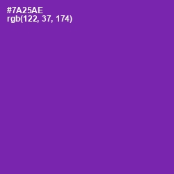 #7A25AE - Royal Purple Color Image