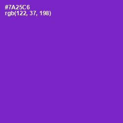 #7A25C6 - Purple Heart Color Image