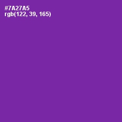 #7A27A5 - Royal Purple Color Image
