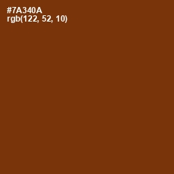 #7A340A - Red Beech Color Image