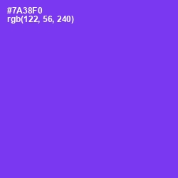 #7A38F0 - Purple Heart Color Image