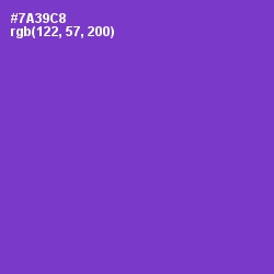 #7A39C8 - Purple Heart Color Image