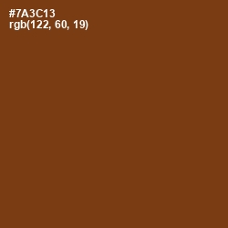 #7A3C13 - Copper Canyon Color Image