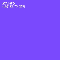 #7A49FD - Moody Blue Color Image