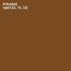 #7A4A20 - Old Copper Color Image