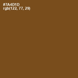 #7A4D1D - Raw Umber Color Image