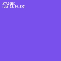 #7A50EC - Fuchsia Blue Color Image