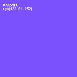 #7A51FC - Moody Blue Color Image