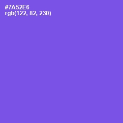 #7A52E6 - Fuchsia Blue Color Image