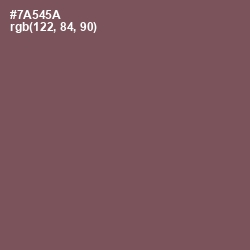 #7A545A - Russett Color Image