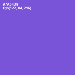 #7A54D8 - Fuchsia Blue Color Image