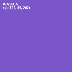 #7A56CA - Fuchsia Blue Color Image