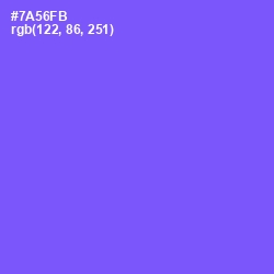 #7A56FB - Moody Blue Color Image