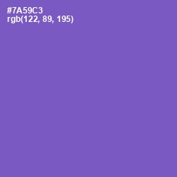 #7A59C3 - Fuchsia Blue Color Image
