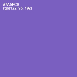 #7A5FC0 - Fuchsia Blue Color Image