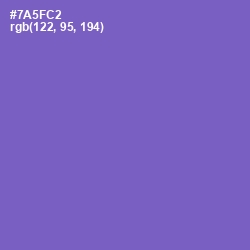 #7A5FC2 - Fuchsia Blue Color Image