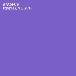 #7A5FC9 - Fuchsia Blue Color Image