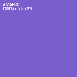 #7A5FCC - Fuchsia Blue Color Image