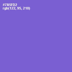 #7A5FD2 - Fuchsia Blue Color Image