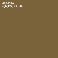 #7A633A - Yellow Metal Color Image