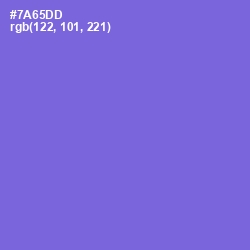#7A65DD - Moody Blue Color Image