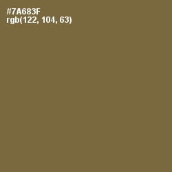 #7A683F - Yellow Metal Color Image