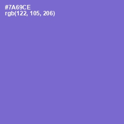 #7A69CE - Blue Marguerite Color Image