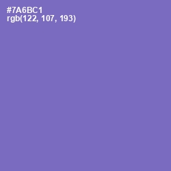 #7A6BC1 - Blue Marguerite Color Image