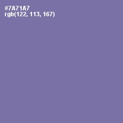 #7A71A7 - Deluge Color Image