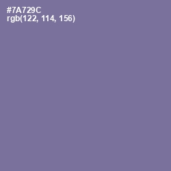 #7A729C - Waterloo  Color Image