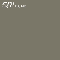 #7A7768 - Limed Ash Color Image