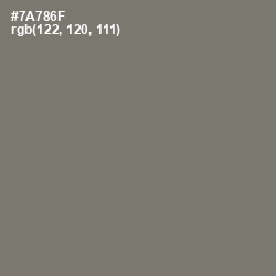 #7A786F - Limed Ash Color Image