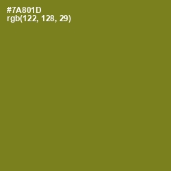 #7A801D - Trendy Green Color Image