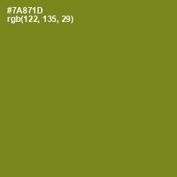 #7A871D - Trendy Green Color Image